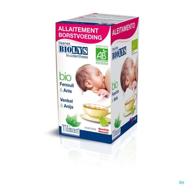 Thé Biolys Fenouil-anis Bio 20 Sachets