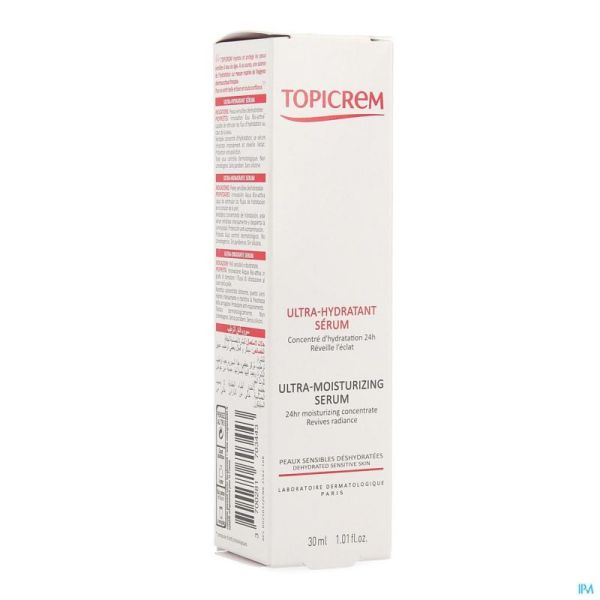 Topicrem Ultra Hydra Visage Sérum Flacon Pompe 30ml