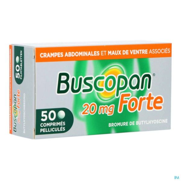 Buscopan Forte 20mg Comprimés Pell 50