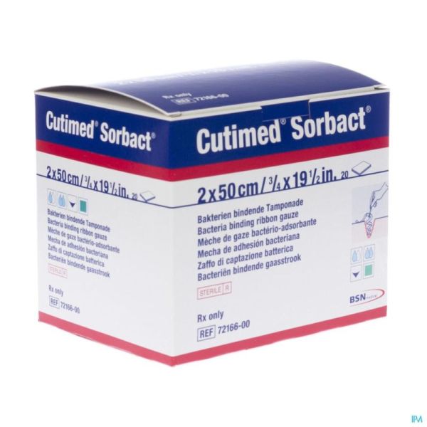 Cutimed Sorbact Meches 2x50cm 20 7216600