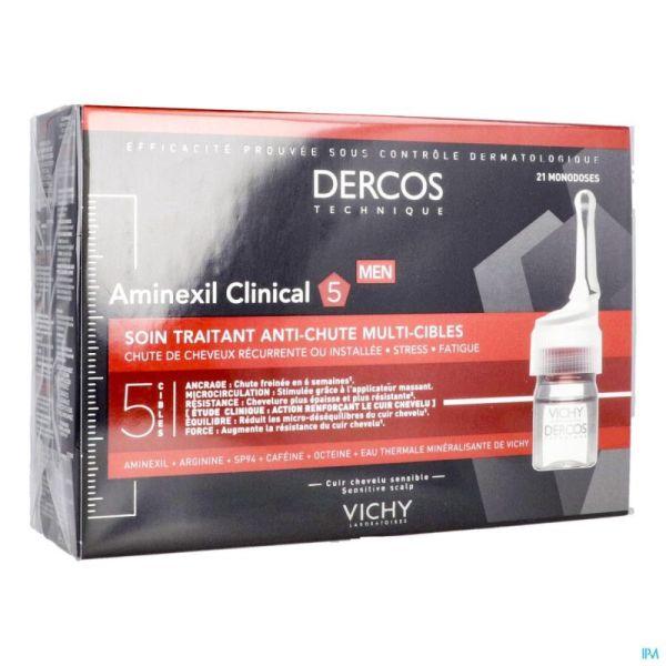 Dercos Aminexil Clinical 5 Homme 21 Ampoules