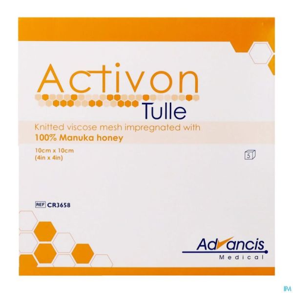 Activon Tulle Honey Coated Tulle 10cmx10cm 5
