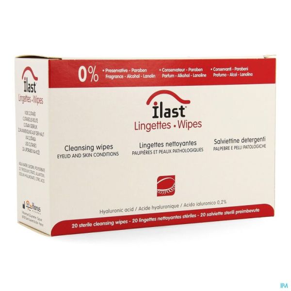 Ilast Lingettes Nettoyant Visage Yeux 20 Pièce