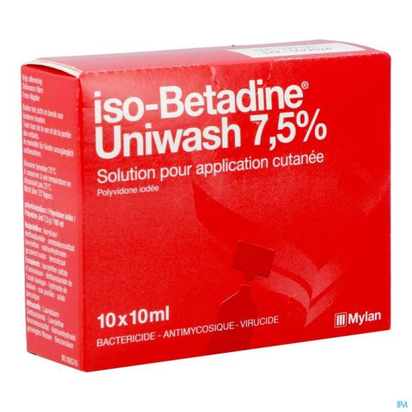 Iso Betadine Uniwash 10x10 Ml