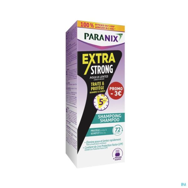 Paranix Extra Strong Shampooing Antipoux 200ml Promo -3€
