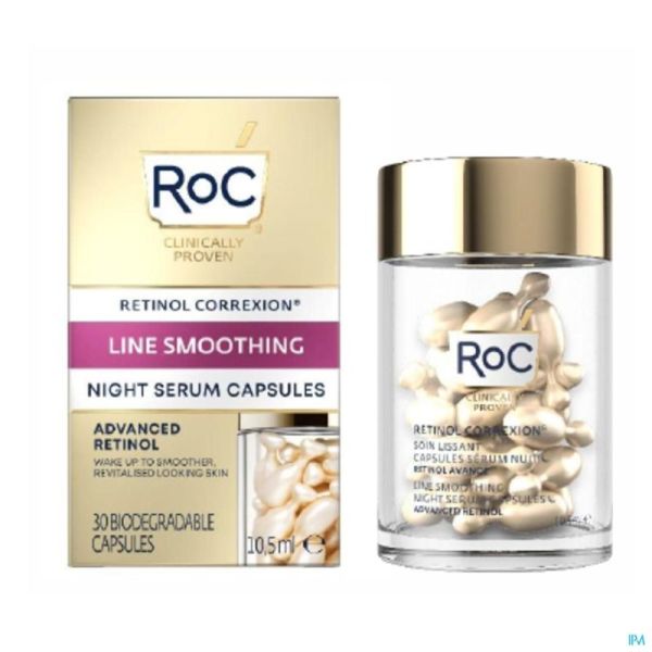 Roc Retinol Correx.line Smooth.night Sérum Gélules 10