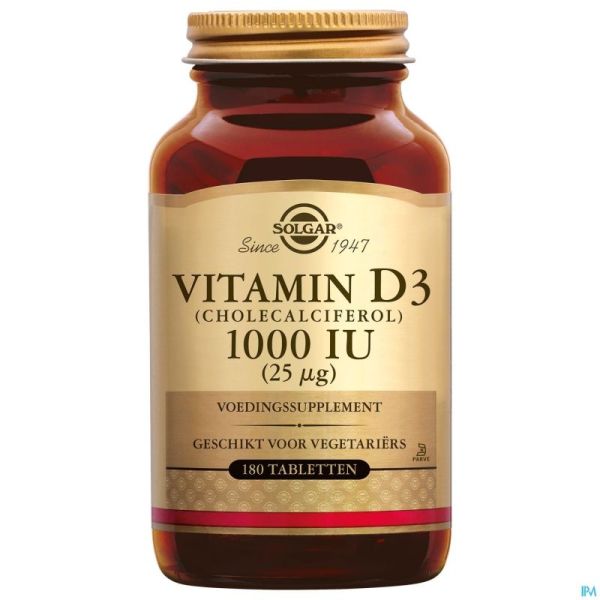 Solgar Vitamin D-3 25mcg/1000iu Comp 180