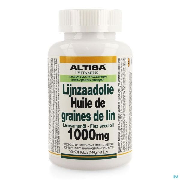 Altisa Huile Lin 1000mg Softgel 100