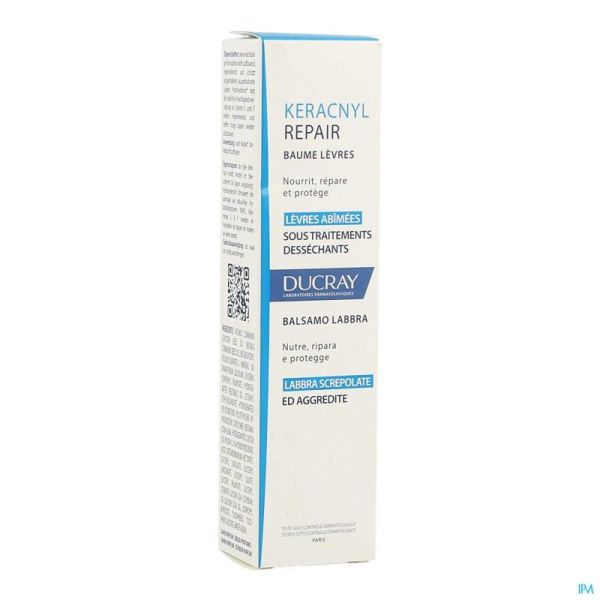 Ducray Keracnyl Repair Baume Lèvres 15 Ml