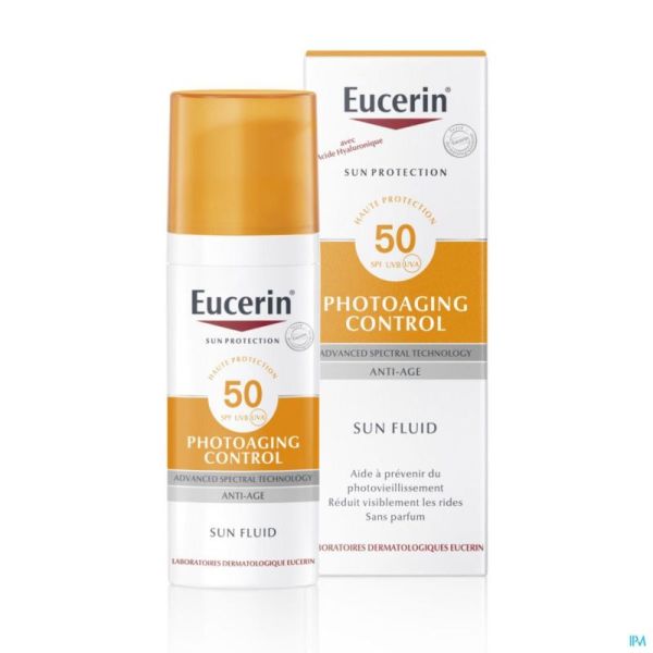 Eucerin Sun Fluide MAtifiant Visage Anti-âge Spf 50