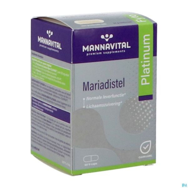Mannavital Mariadistel Platinum V-gélules 60