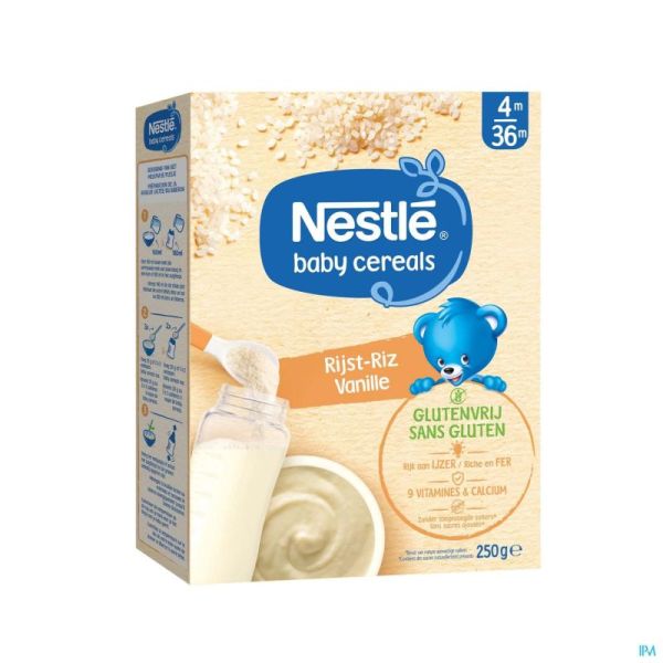 Nestle Baby Cereals Riz Vanille Sans Gluten 250g