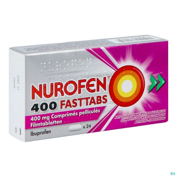 Nurofen 400 Fasttabs 24 Gélules 400 Mg