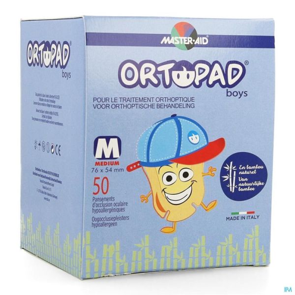 Ortopad Boys Medium Compresses Oculaires 50 Pièces