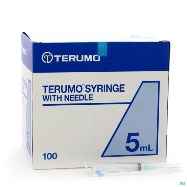 Seringue Jet 5 Ml Terumo Aiguille 21g1 1/2 100 Pièce